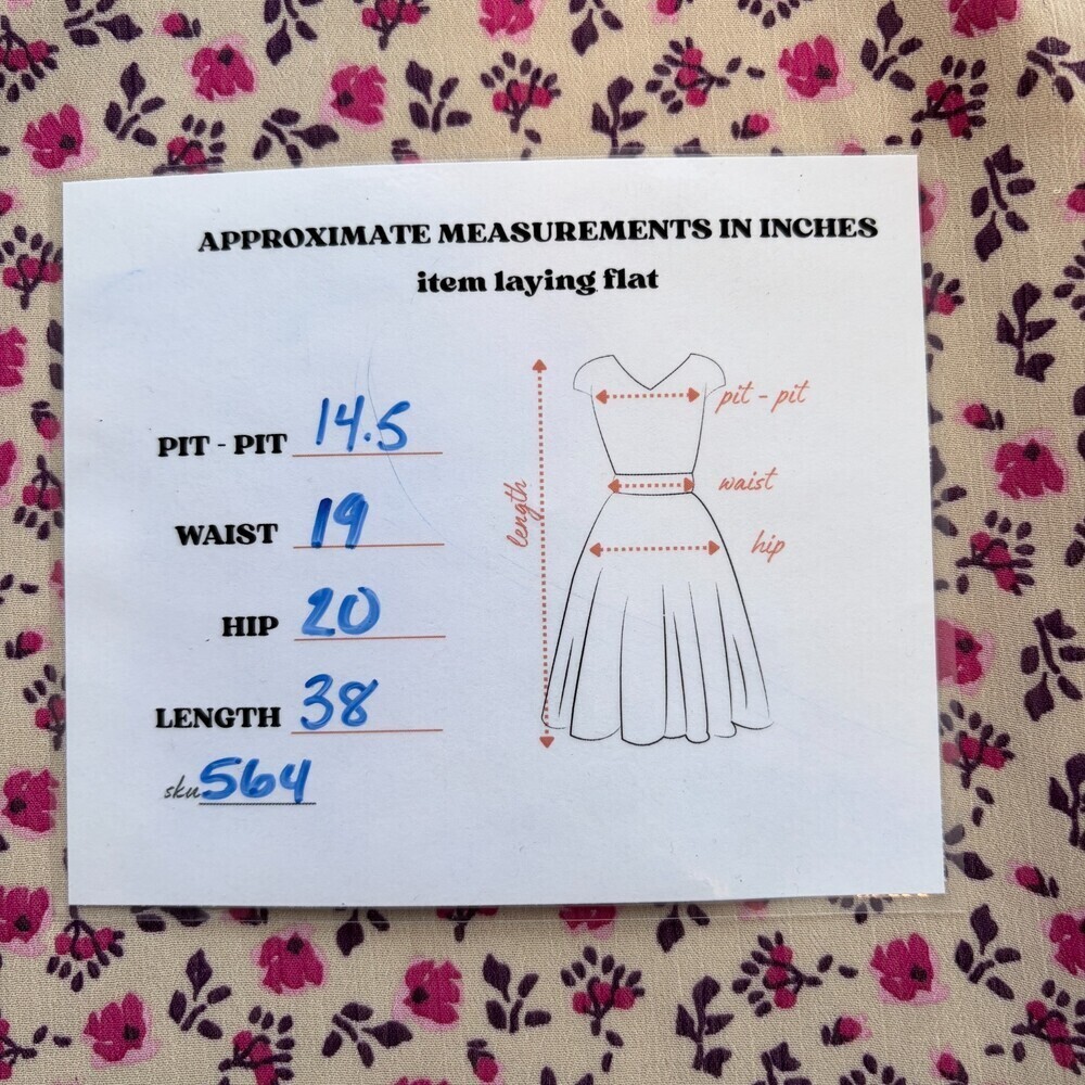 Old Navy Midi Dress Baby Doll Coquette Cottagecore Romantic Pink Size Large - Picture 13 of 13